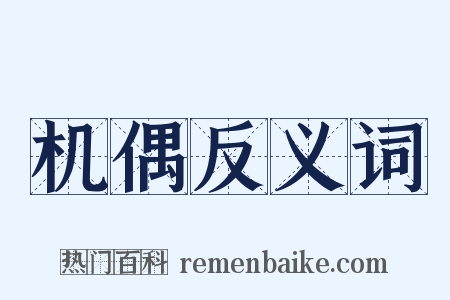 机偶反义词是什么意思的图片